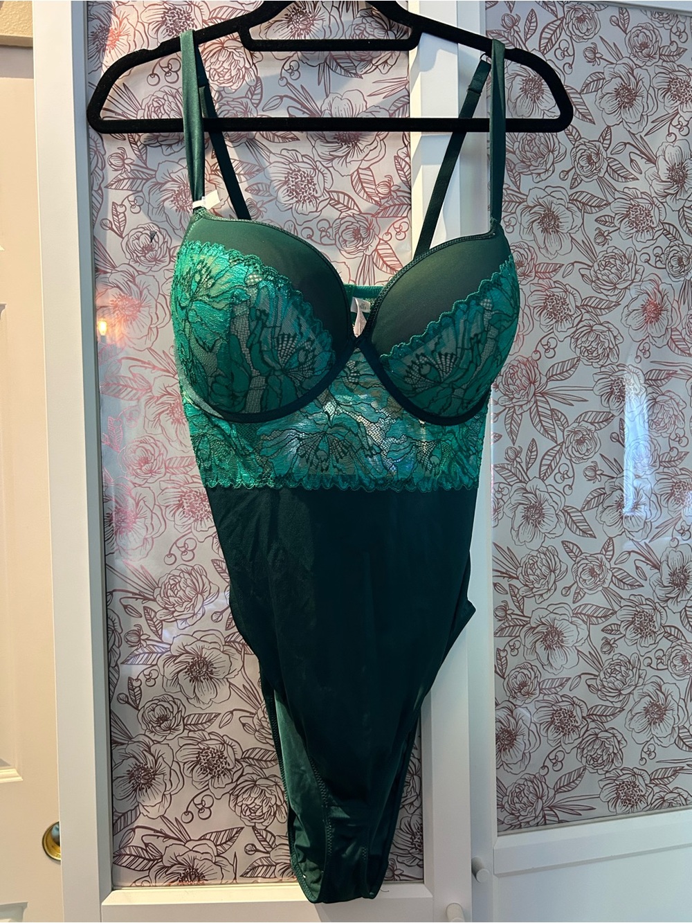 Auden Emerald Green Lace Push-Up Bodysuit
